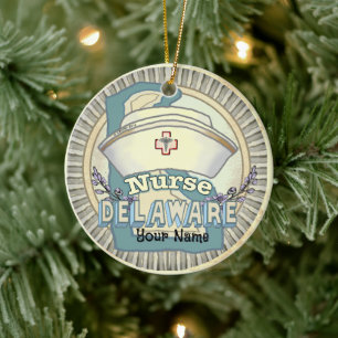 Delaware Nurse Keramisch Ornament