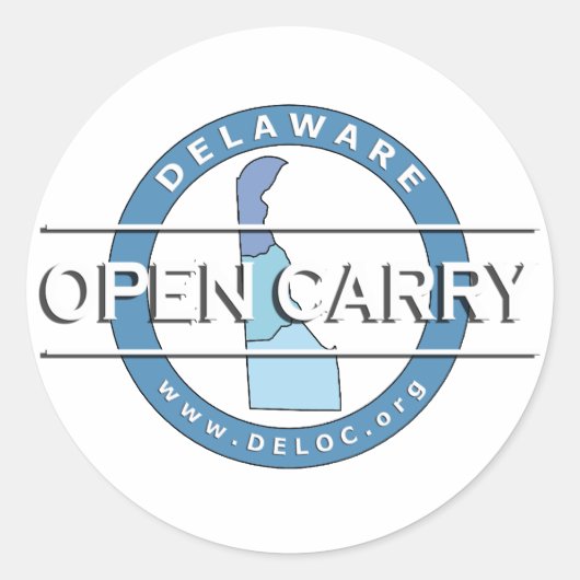 Delaware Open Carry Sticker (Voorkant)