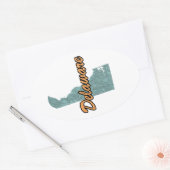 Delaware Ovale Sticker (Envelop)