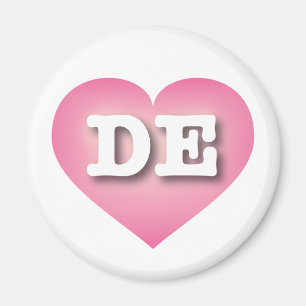 Delaware Pink Fade Heart - Ik hou van DE Magneet