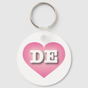 Delaware Pink Fade Heart - Ik hou van DE Sleutelhanger