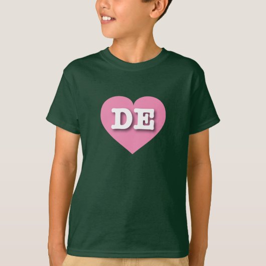 Delaware Pink Heart - Ik hou van DE T-shirt (Voorkant)