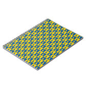 Delaware Pop Art Blauw Goud Patroon Notitieboek (Linkerzijde)