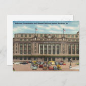 Delaware Railroad Station, Scranton Pennsylvania Briefkaart (Voorkant / Achterkant)