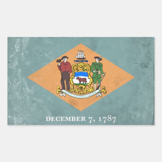 Delaware Rechthoekige Sticker (Voorkant)