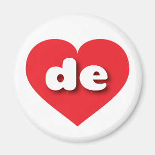 Delaware Red Heart - Ik hou van DE Magneet