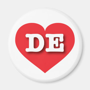 Delaware Red Heart - Ik hou van DE Magneet
