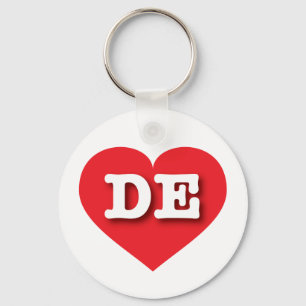 Delaware Red Heart - Ik hou van DE Sleutelhanger