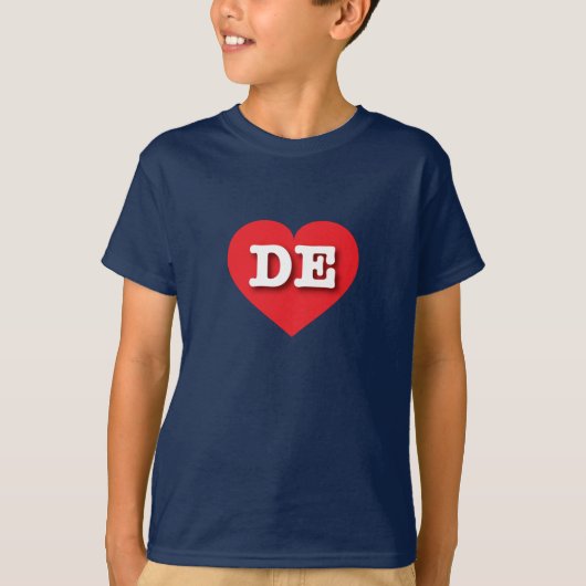 Delaware Red Heart - Ik hou van DE T-shirt (Voorkant)