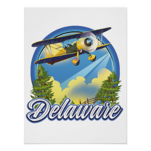 Delaware reizen logo perfect poster