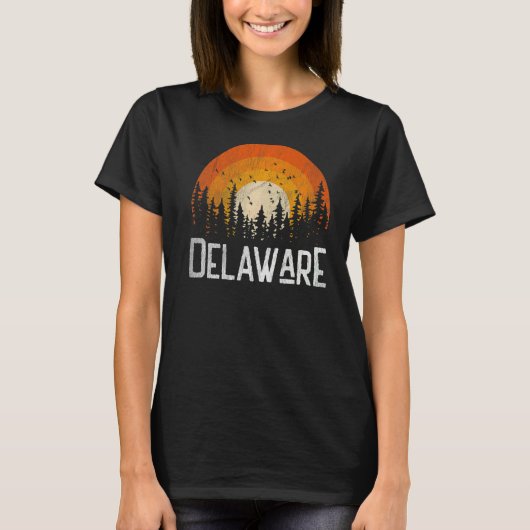 Delaware Retro Style 70s 80s 90s Home T-shirt (Voorkant)