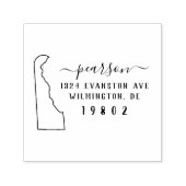 Delaware Return Address Stempel Zelfinkt (Design)