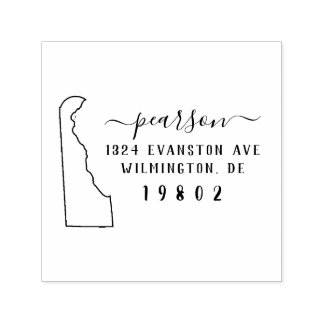 Delaware Return Address Stempel Zelfinkt