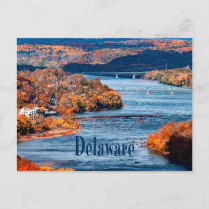 Delaware River Fall Leaves Briefkaart