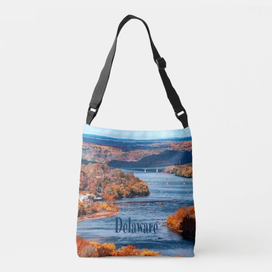 Delaware River Fall Leaves Crossbody Tas (Achterkant)
