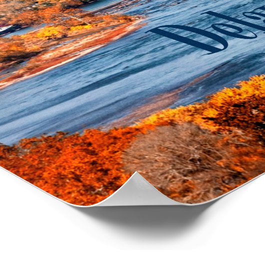 Delaware River Fall Leaves Poster (Hoek)