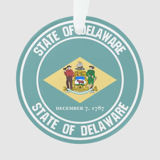Delaware Round Emblem Ornament (voorkant)