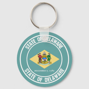 Delaware Round Emblem Sleutelhanger
