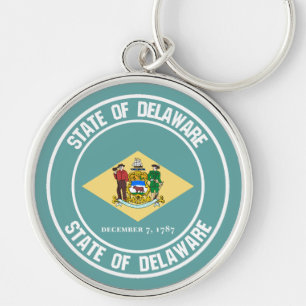 Delaware Round Emblem Sleutelhanger