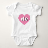 Delaware roze hart - Ik hou van de Romper (Voorkant)