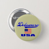 Delaware Script Pin Ronde Button 5,7 Cm (Voorkant /achterkant)