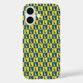  Delaware silhouette pattern blue gold Case-Mate iPhone Case (Achterkant)