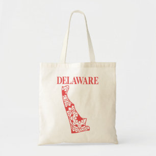 Delaware staat mandala kaart, Made in Delaware Tote Bag