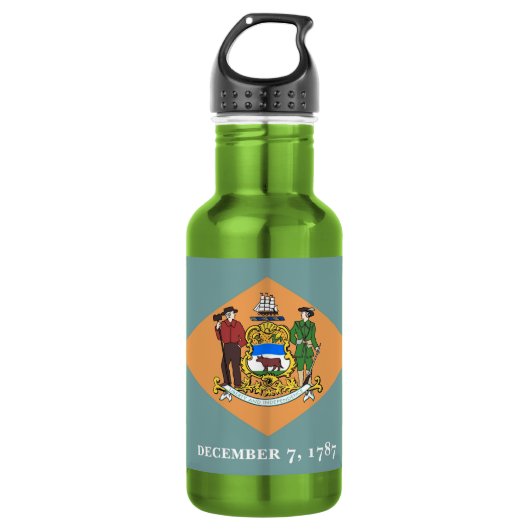 Delaware Staatsvlag Vrijheidsfles Waterfles (Voorkant)