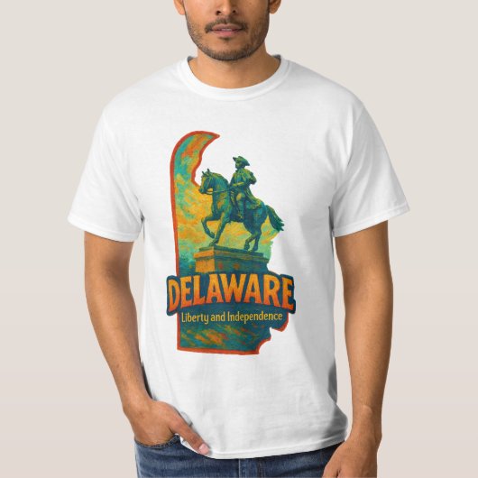 Delaware State Artistic T-Shirt - Olieverf... (Voorkant)