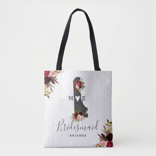 Delaware State Bestemming Rustieke Bruiloft Monogr Draagtas (Voorkant)