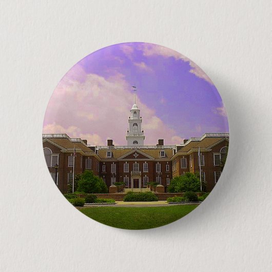 Delaware State Capital Ronde Button 5,7 Cm (Voorkant)
