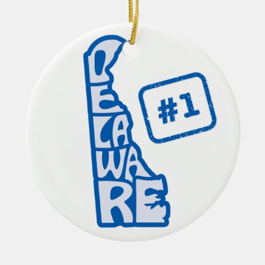 Delaware State Christmas Tree Ornament (Voorkant)