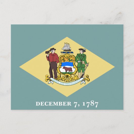 Delaware State Flag.png Briefkaart (Voorkant)