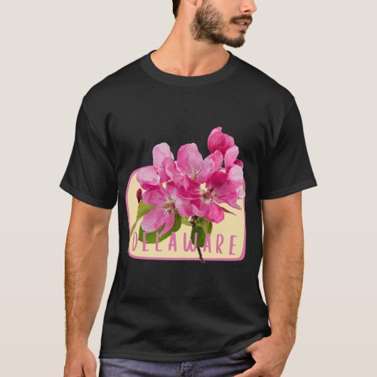 Delaware State Flower Peach Blossom Sticker 3 T-shirt (Voorkant)