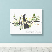 Delaware State gepersonaliseerd uw huis stad rusti Canvas Afdruk (Insitu (Houten vloer))