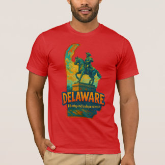 Delaware State Kunst T-Shirt – Olie Schilder...