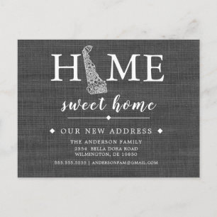 DELAWARE State Moving Announge Post Card Aankondigingskaart