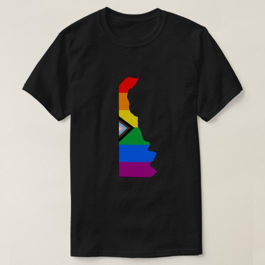 Delaware State Pride LGBTQ Progress Pride T-shirt (Design voorkant)