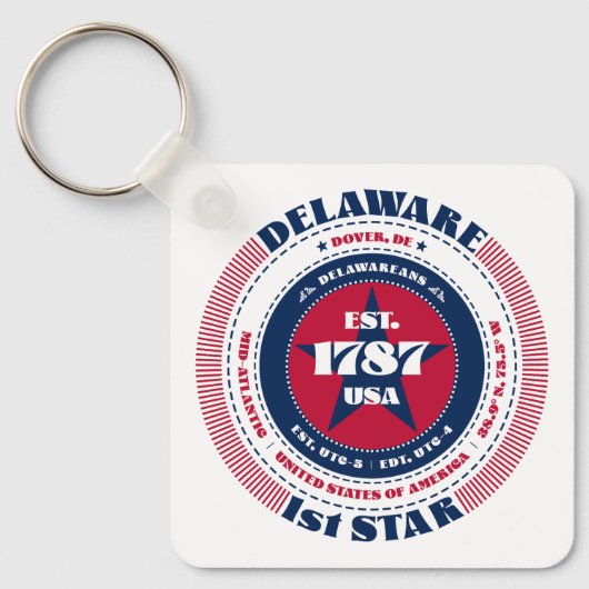 Delaware State Sleutelhanger (Voorkant)