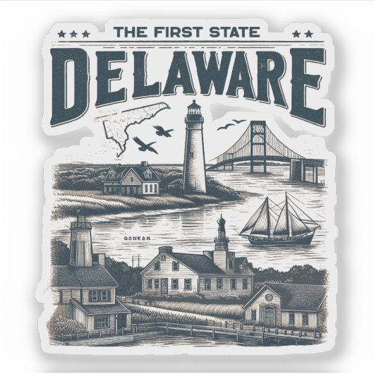Delaware Sticker (Voorkant)