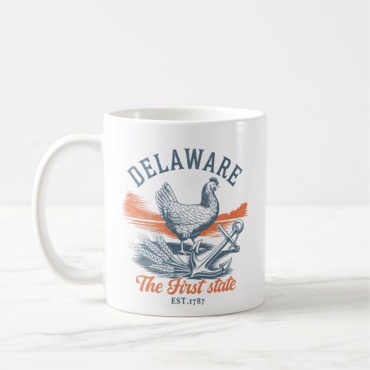 Delaware The First State Souvenir Koffiemok (Links)