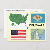 Delaware, Verenigde Staten Briefkaart (Voorkant / Achterkant)