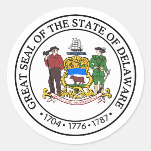 Delaware, Verenigde Staten Ronde Sticker