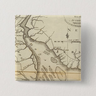 Delaware Vierkante Button 5,1 Cm