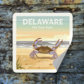  Delaware Vierkante Sticker