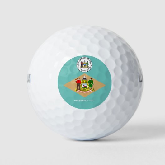Delaware vlag golfballen (Voorkant)