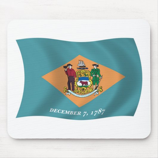 Delaware Vlag Muismat (Voorkant)
