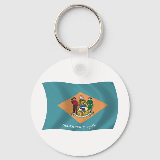 Delaware Vlag Sleutelhanger (Voorkant)