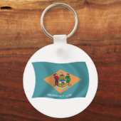 Delaware Vlag Sleutelhanger (Voorkant)