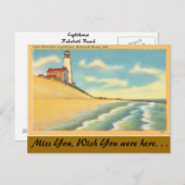 Delaware, vuurtoren, Rehoboth Beach Briefkaart (Voorkant / Achterkant)